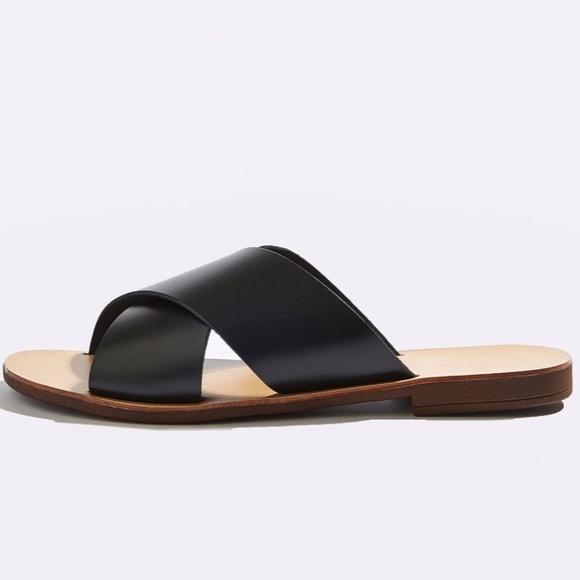 Topshop Leather Criss Cross Hawaii Slides 8.5 - Picture 3 of 13